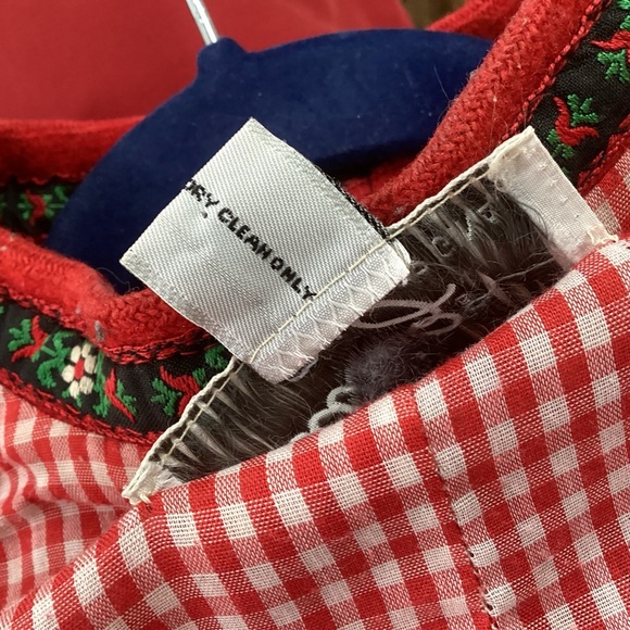 Lang Originals Red wool embroidered trim silver stamped buttons lined blazer S - Picture 9 of 9